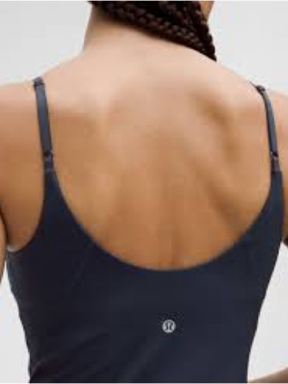 Lululemon Align Cropped Cami  Tank Top Navy Sz 6 Light Support A/B cup
